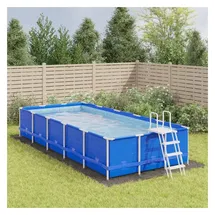 vidaXL Pool-Bodentuch Hellgrau 750x370 cm Polyester Geotextil