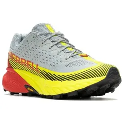Merrell Trail-Laufschuhe Agility Peak 5 (angenehmer Tragekomfort, Rock Plate) grau/gelb/rot Herren