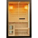 SANOTECHNIK Finnische Sauna PANORAMA BLACK