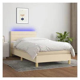 vidaXL Boxspringbett 90 x 200 cm Creme