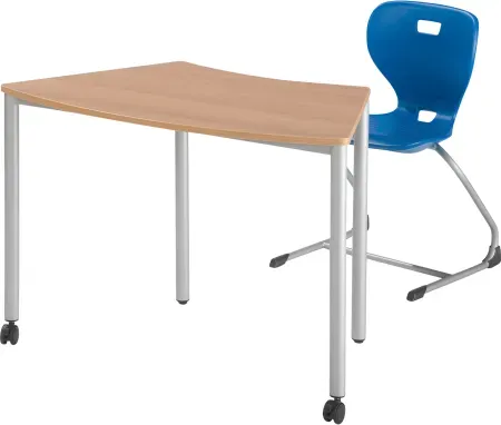 Tisch 1/8 Kreis; Vollkernplatte, Innendurchmesser: 160 cm