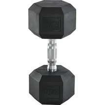 Homcom Hexagon Gummihanteln 17,5kg Gusseisen, Krafttraining, Schwarz