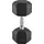 Homcom Hexagon Gummihanteln 17,5kg Gusseisen, Krafttraining, Schwarz