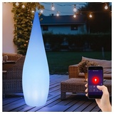 ETC Shop LED Außenleuchte Stehlampe Gartenleuchte Terrassenlampe, App Steuerung dimmbar Fernbedienung Smart Home RGB, 10W 850lm 2700-6500K warmweiß-kaltweiß, D 37 cm