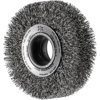 Pferd tools Rundbürste breit ungezopft RBU Ø100x28xvariable Bohrung Edelstahl-Draht-Ø0,30