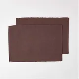 Homescapes Tischset Braun Im 2er-Set – 100% Baumwolle 33x50 Cm