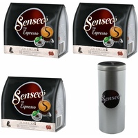 Senseo Typ Espresso Kaffeepads Röstkaffee Kaffee 3 x 16 Pads mit Premium Paddose