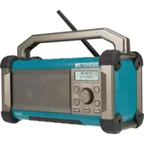 Retekess TR637 Baustellenradio mit Bluetooth, FM AM mit 5000 mAh leistungsstarkem Akku, IP54 staubdicht und wasserdicht mit USB-Ladegerät Tragegriff