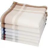 Betz 6 Stück Taschentücher Herrentaschentücher Stofftaschentücher Damen- Männertaschentücher 100% Baumwolle Größe 40x40 cm - Leo 5 Dessin 5 - 40 x 40 cm