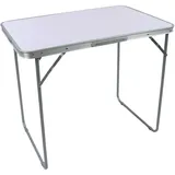 VCM Galdas Gartentisch 80 x 53 x 70 cm Weiß/Schwarz