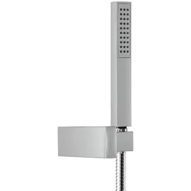 Herzbach Living Spa Wannenset 11.630422.1.01 chrom, mit Konushalter, Brauseschlauch 1.250mm, square