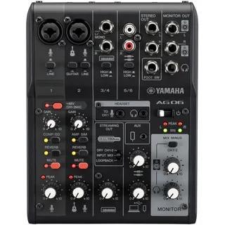 Yamaha AG06MK2B (Studio- und Android – In Schwarz