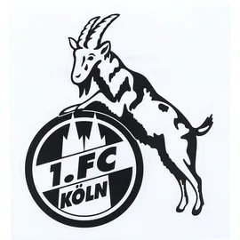 1. FC Köln Aufkleber transparent schwarz 8x10cm