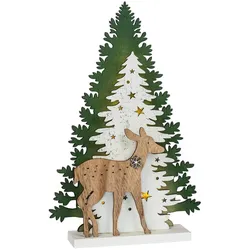 ERZGEBIRGE Weihnachtsleuchter Waldweihnacht