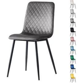 mcc direct Esszimmerstuhl Lexi Polyester dunkelgrau 4er Set