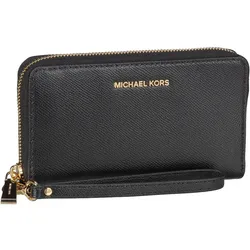 Michael Kors Handtasche Jet Set Large Flat MF Phone Case Portemonnaies   Schwarz Damen 
