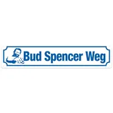 Blechwaren Fabrik Braunschweig GmbH Blechwarenfabrik Braunschweig Bud Spencer Weg Dekoschild Straßenschild aus Blech Mehrfarbig, Maße: 10cm x 46cm, STRC06