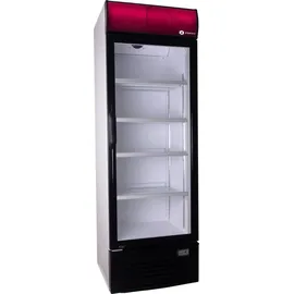 Zorro Getränkekühlschrank 380 Liter weiß/schwarz mit Glastür - ZK 380