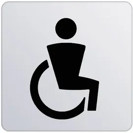 Keuco Türschild Symbol Behinderte, verchromt,