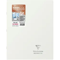 Clairefontaine 10x Koverbook Silver, Notizheft 24x32 cm, 48 Blatt Französische Lineatur 90g, blickdichter Einband aus Polypropylen - Sortiert 981441C