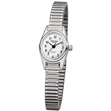 REGENT Damen-Armbanduhr Silber Analog F-262 Edelstahl-Armband D4URF262 Analoguhr