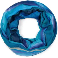 Stylebreaker Loop Schlauchschal, Aquarell Farbverlauf in Dunkelblau-Blau | Gr.: onesize