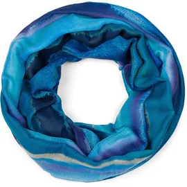 Stylebreaker Loop Schlauchschal, Aquarell Farbverlauf in Dunkelblau-Blau | Gr.: onesize