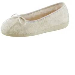 Hausschuh CLASSIC, Damen, Gr. 39, beige (natur), Textil, Schuhe