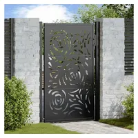 vidaXL Gartentor 105 x 155 cm Schwarz/Stahl