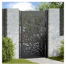 vidaXL Gartentor 105 x 155 cm Schwarz/Stahl