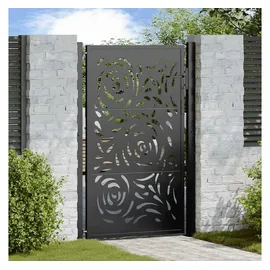 vidaXL Gartentor 105 x 155 cm Schwarz/Stahl
