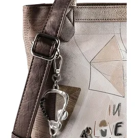 Anekke Sophia Schultertasche Polyurethan Braun/Weiß/Bronze/Mehrfarbig