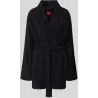 Regular Fit Bademantel aus Baumwoll-Frottee Modell 'EOSP', Black, XL