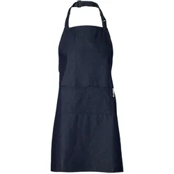 Chefs Fashion - Küchenschürze - Denim Blue - 2 Taschen - Einfach verstellbar - 71 x 82 cm.