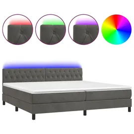 vidaXL Boxspringbett 200 x 200 cm Dunkelgrau