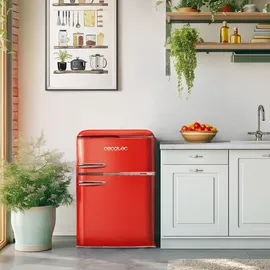 Cecotec Bolero CoolMarket 2D Origin 86 Retro-Kühlschrank (86 l, 893 mm hoch, Rot)