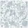 Papstar 50 Servietten "ROYAL Collection" 1/4-Falz 40 cm x 40 cm arktikblau Circle Flowers