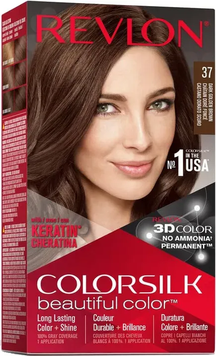 Revlon COLORSILK Haarfarbe #37 Schokolade 1 Packung (1 x 200 ml)