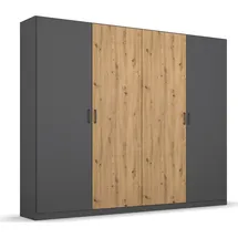 Rauch Drehtürenschrank Miro 226 x 210 x 54 cm Braun/Grau