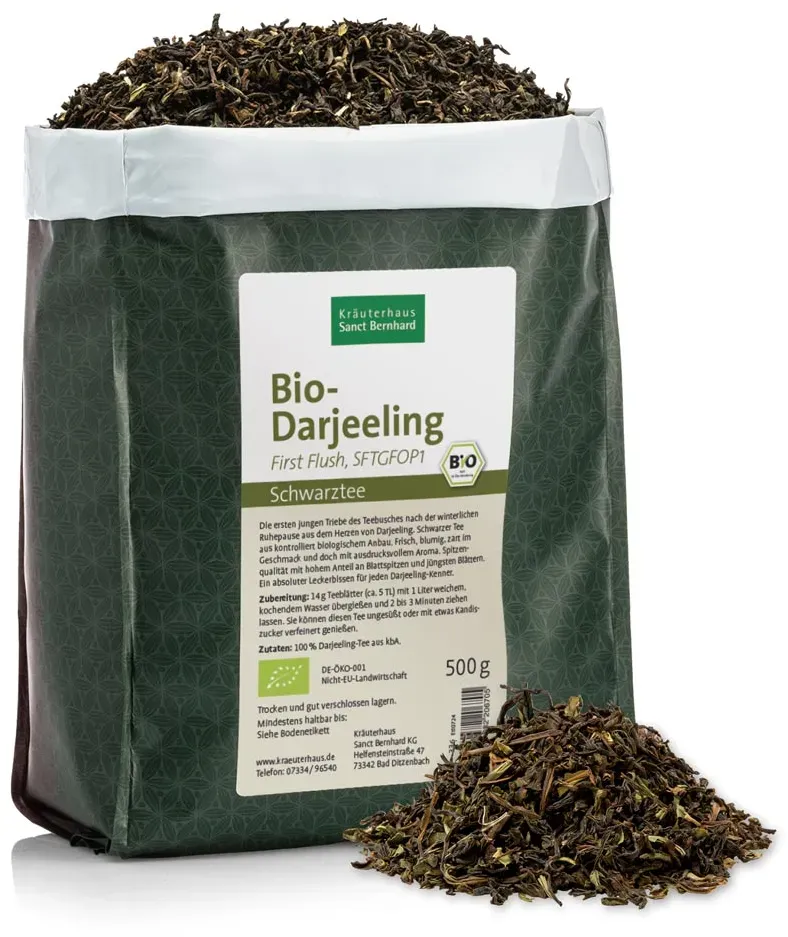 Tè Darjeeling bio First Flush, SFTGFOP1 - 500 g