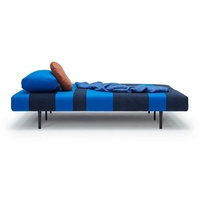 Innovation Living TM 3-Sitzer »Conlix Patchwork, Schlafsofa, Bettsofa, Gästebett, Jugendliege, Couch«, Liegefläche 140 cm, Federkernmatratze, Farbtrend der 70er Jahre blau