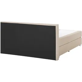 Beliani Boxspringbett Beige 160 x 200 cm Modern