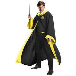 Charades Kostüm Harry Potter Hufflepuff Premium, Hochwertiges Harry Potter Cosplay-Kostüm für Hogwarts-Zauberschüler schwarz S