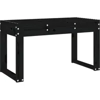 VidaXL Gartenbank Schwarz 80x38x45 cm Massivholz Kiefer