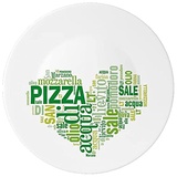 CRISTALICA Pizzateller I Love 33cm I Love Pizza Grün