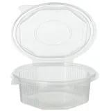 Papstar Starpak Verpackungsbecher mit Klappdeckeln, PP 8-eckig 375 ml 4,2 cm x 11 cm x 11 cm transparent