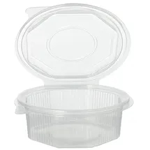 Papstar Starpak Verpackungsbecher mit Klappdeckeln, PP 8-eckig 375 ml 4,2 cm x 11 cm x 11 cm transparent