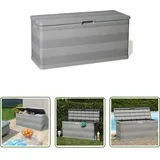 Gartenbox Grau 117×45×56 cm - Gartenbox - Auflagenbox - Gartenmöbel - Kunststoffbox - Stauraum - The Living Store