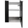 Fackelmann Waschtischunterschrank 44 x 60 x 24,3 cm Schwarz Matt