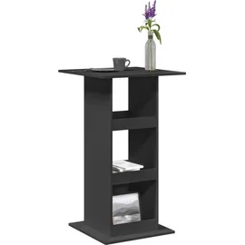 vidaXL Bartisch mit Ablagen 60 x 60 x 102 cm Schwarz